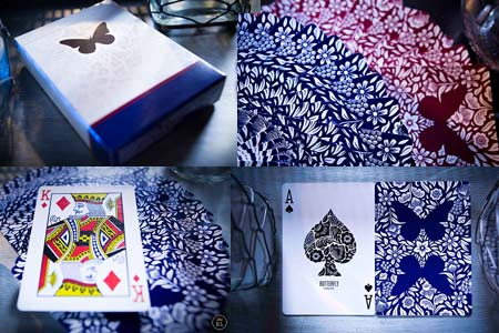Butterfly Playing Cards Marked (Blue) 2nd Edition