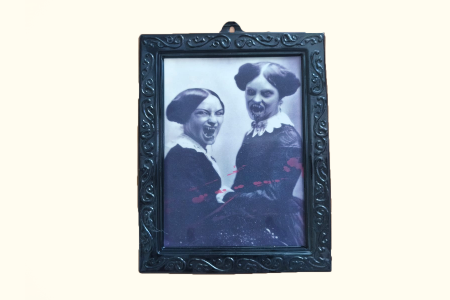 Portrait encadré des 2 filles (28,5 x 22,5 cm)