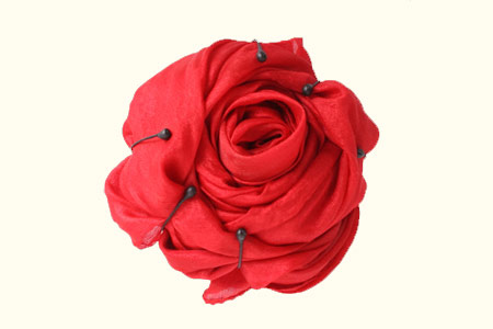 Rose en foulard