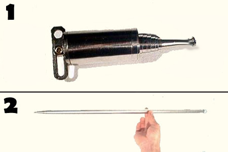 Appearing steel cane