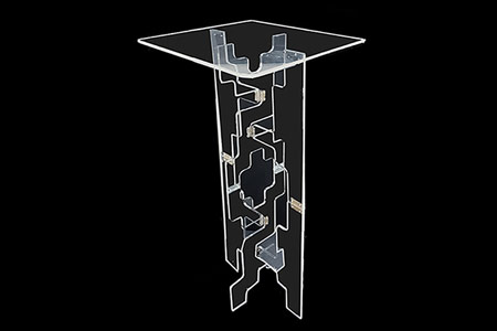 Glassy table folding - tora-magic