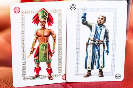 Ancient Warriors (Red) Playing Cards