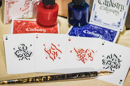 Cardistry Calligraphy (Blue) Playing Cards