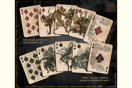 Heroes of the Nations (Dark Version) Playing Cards