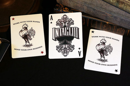 Intaglio Black Playing Cards