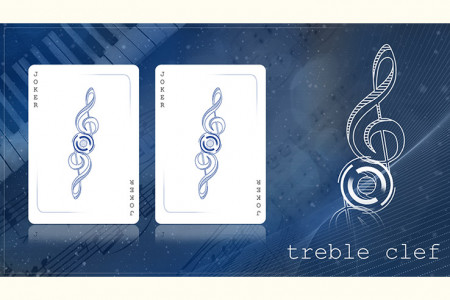 Treble Clef (Blue) Playing Cards