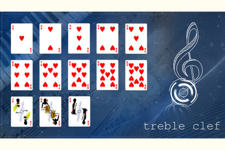 Treble Clef (Blue) Playing Cards