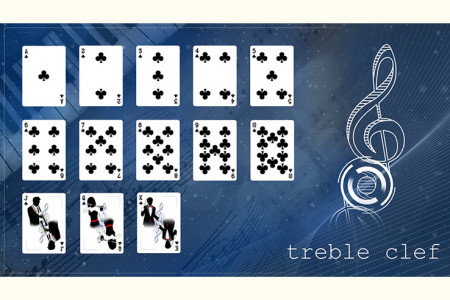 Baraja Treble Clef - Azul (Marcada)