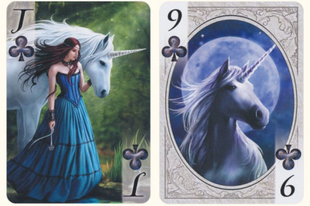 Baraja Bicycle Anne stokes Unicorns