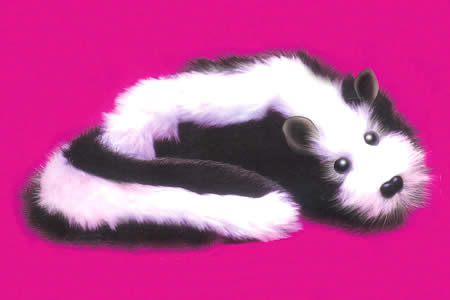 Happy Skunk Raccoon