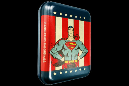 Superman Playing Cards - Tattoo Tin Boxes Display