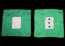 Magik tricks : Card silk set - 3 of Clubs + Blank card - 20