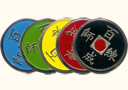 article de magie Pièce chinoise couleur (Diamètre 1 dollar)