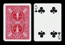 article de magie Carte Bicycle 5 de trèfle à 1 trèfle manquant