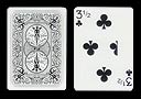 3 & 1/2 of Clubs Ghost BICYCLE Card