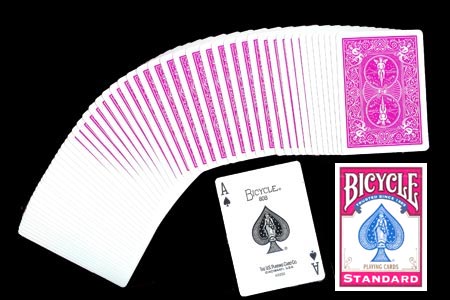 Jeu Bicycle à dos Rose Fuchsia
