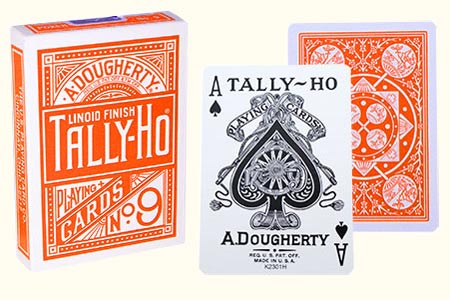 Baraja TALLY-HO Fan Dorso Naranja