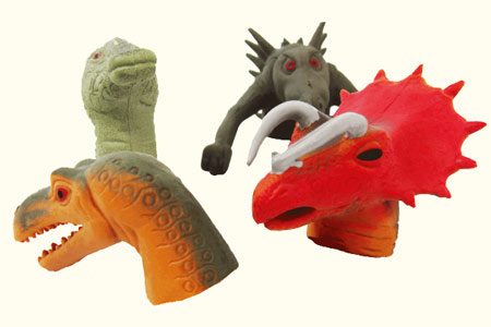 Dinosaures aux doigts (par 4)