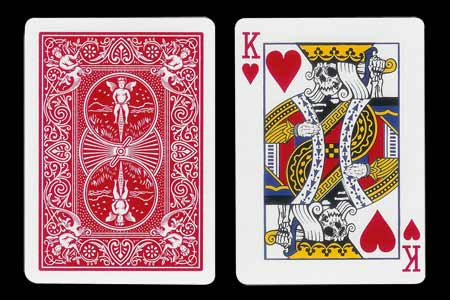 Carta BICYCLE K de corazones Muerto