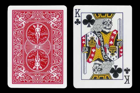 Carta BICYCLE K de trébol Muerto