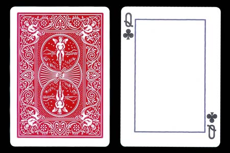 Carte Bicycle Dame de trèfle absente