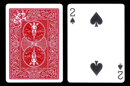 Carte Bicycle 2 de pique à quartet d'anges