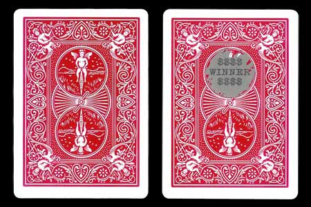 Carta BICYCLE Doble dorso con Rasca Ganador en 1 D