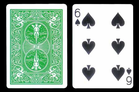 Carte Bicycle 6 de pique Tarot Vert