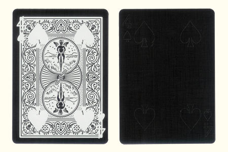 Carte Tiger Dos 4 de pique Face noire