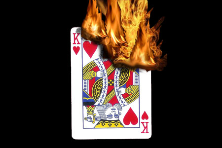 Flash Cards Deluxe Roi de Coeur (par 20)