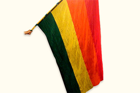 Aparición de una bandera gigante