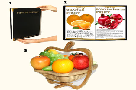 Menu des fruits à apparition