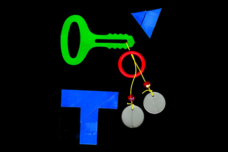 Key puzzle + T puzzle + Pyramid puzzle