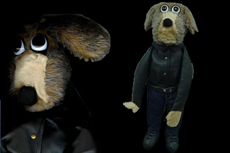 Marionnette Chien rockeur ventriloquie