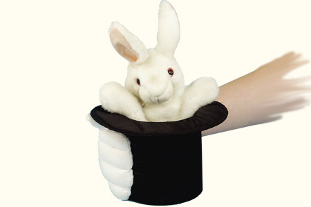 RABBIT IN HAT W/GLOVE