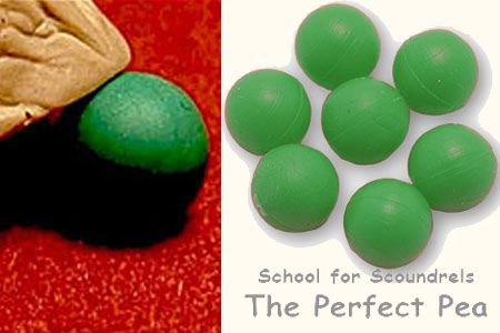 The perfect green peas for 3 shell game (7 pcs)