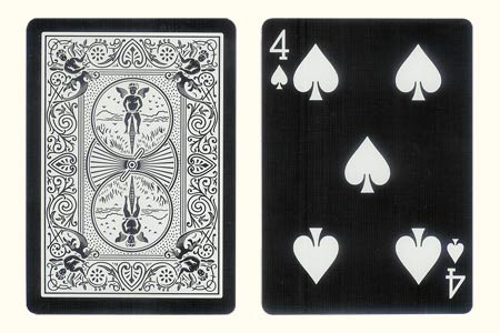 4 of Spades with 1 extra Spade BICYCLE Tiger Card
