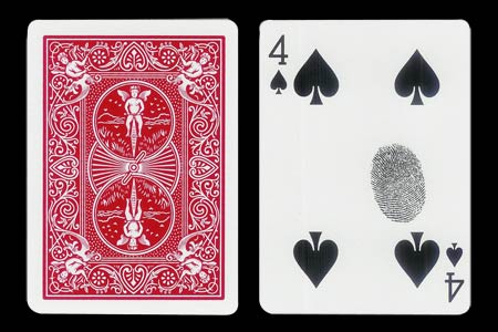 4 of Spades With fingerprint BICYCLE Card