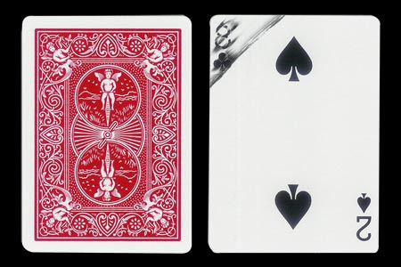Double Index Wipped Out 8 of Clubs BICYCLE card