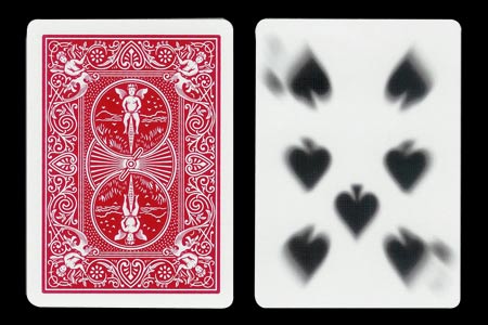 Carta BICYCLE 7 de picas Borroso