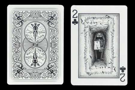 Coffin BICYCLE Ghost Card with 2 of Clubs