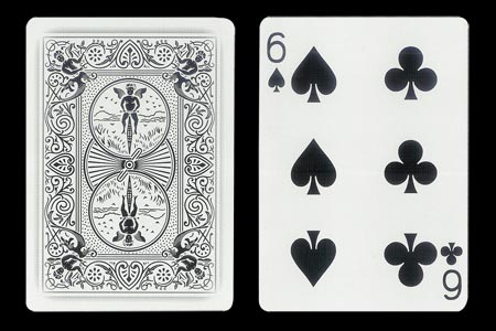 Carta BICYCLE Ghost Doble índice 6 Negro