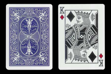 Blue Back BICYCLE Card with Ghost King of Hearts F