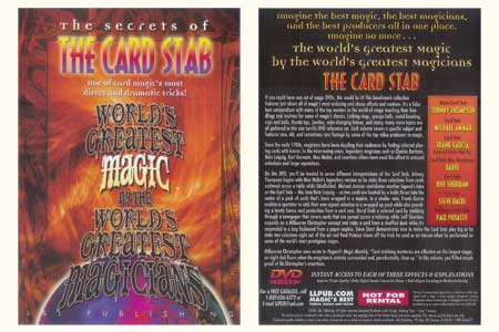 DVD The Secrets of The Card Stab