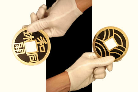Pièce Chinoise dorée (10 cm)