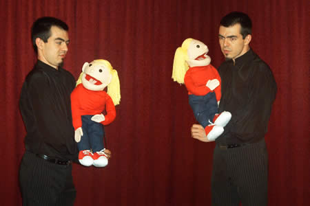 Little girl ventriloquie puppet