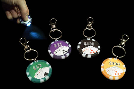 Llavero Chips de poker luminoso