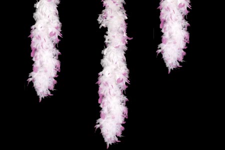 Boa bicolore (rose et blanc)