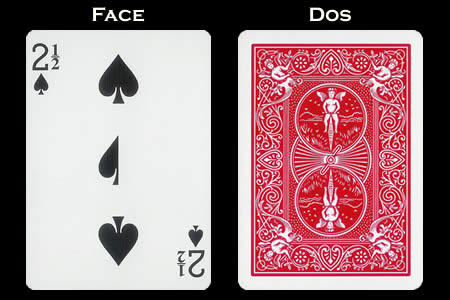 Carta BICYCLE de 2 y 1/2 de Tréboles