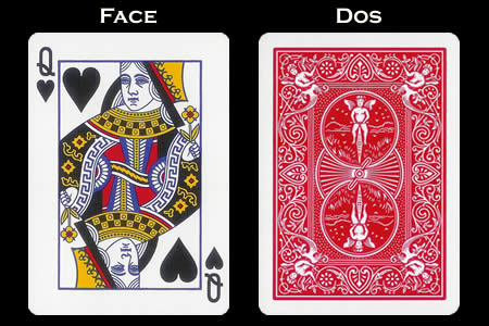 Carta BICYCLE color inverso Reina de Corazones